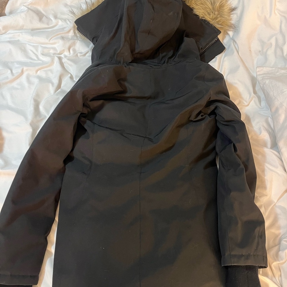 Aritizia TNA Black Ski Jacket with Faux Fur Hood goose down HAVEN XXS - Picture 2 of 8
